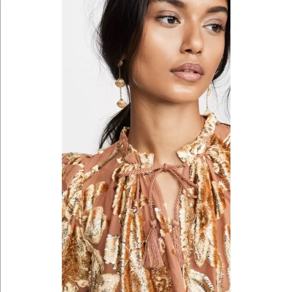 Ulla Johnson rose gold Camilla blouse - Picture 2 of 12